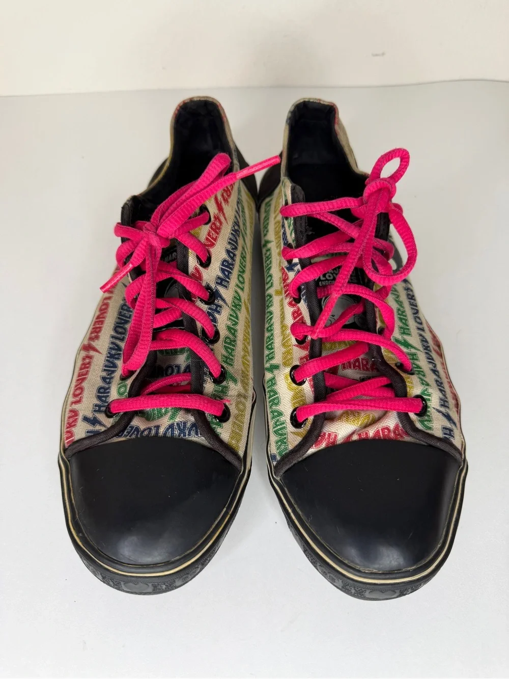 Harajuku Lovers Womens 9 Low Top Canvas Sneaker Tennis Shoe Anime Multicolor